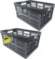 Produktbild: homesti Wickelauflage 2 x Robuste Profi - Klappbox 45 L bis 50 kg - Faltbox, Kiste, Korb