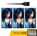 Produktbild: Schwarzkopf LIVE 090 Cosmic Blue Intense Color Permanent Vibrant Haarfarbe 3e...