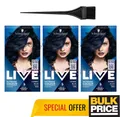 Produktbild: Schwarzkopf LIVE 090 Cosmic Blue Intense Color Permanent Vibrant Haarfarbe 3e...