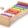 Produktbild: Holz-Glockenspiel Set mit Holzschlägeln & Notenheft inkl. - Musikinstrument f...