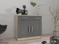Produktbild: MIRJAN24 Kommode Paris 2F2S, Klassisch Wohnzimmer Kolektion, Modern Highboard, Stilvoll Sideboard (Farbe: Sonoma Eiche / Graphit)