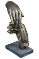 Produktbild: Casablanca - Deko Skulptur helfende Hand - aus Poly mit Spruchanhänger - Gesc...