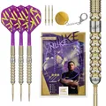 Produktbild: Target Darts Luke Littler Gen 1 Prodigy Steel Tip Swiss Point Darts, 90% Tungsten Darts, 23G | Generation 1 Gold Steel Tip Darts, G1 Player Edition Swiss Points Dart-Sets, Flights und Shafts