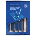 Produktbild: PFERD TOOLS Werkstattfeilen-Set in PVC-Rolltasche mit Umkarton, 5 Feilen, Kreuzhieb H2, 250mm, 11801542 – für universelle Schrupp- und Schlichtarbeiten geeignet, Länge 250mm