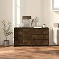Produktbild: 2-tlg. Sideboard Räuchereiche Holzwerkstoff - Vidaxl