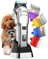 Produktbild: Hundeschermaschine Leise Metallkämme Hautschonend Kabellos 4 Aufsätze 6800 U/min