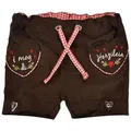 Produktbild: BONDI Trachtenlederhose Mädchen Kunstleder Shorts Hose 'Alpenglück' 86764 braun 86