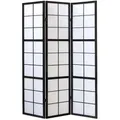 Produktbild: Homestyle4u Paravent, Schwarz, Holz, 132x175x2 cm, Wohnzimmer, Raumteiler & Paravents, Paravents