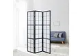 Produktbild: Homestyle4u Paravent Holz Raumteiler Trennwand Shoji in Schwarz Sichtschutz Indoor faltbar (3-teilig), faltbar