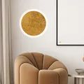 Produktbild: s.luce indirekte LED Wandleuchte Plate dimmbar 230V, Farbe:Blattgold, Größe:Ø 40cm