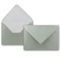 Produktbild: 50 Brief-Umschläge - Silber Metallic - DIN C6-114 x 162 mm - Kuverts mit Nassklebung ohne Fenster für Gruß-Karten & Einladungen - FarbenFroh by GUSTAV NEUSER
