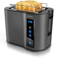 Produktbild: Arendo Toaster Kurzschlitz, Brötchenaufsatz, Wärmeisoliertes Gehäuse, Display, Touch