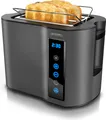 Produktbild: Arendo Toaster Kurzschlitz, Brötchenaufsatz, Wärmeisoliertes Gehäuse, Display, Touch