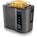 Produktbild: Arendo Toaster Kurzschlitz, Brötchenaufsatz, Wärmeisoliertes Gehäuse, Display, Touch