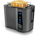 Produktbild: Toaster Kurzschlitz, Brötchenaufsatz, Wärmeisoliertes Gehäuse, Display, Touch - Arendo