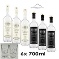 Produktbild: Tsipouro Katsaros aus Tirnavos 6x 700ml mit und ohne Anis Beigabe 2 Gläser