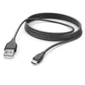 Produktbild: Hama Ladekabel USB-A - Micro-USB 3 m schwarz, Datenkabel, 480 Mbit/s