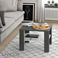 Produktbild: Couchtisch Wohnzimmer Sofatisch Kaffeetisch Homer Anthrazit Weiß 60x60 cm Vicco