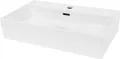 Produktbild: LuxeBath Waschbecken Aufsatzwaschbecken Eckig, 60,5x36,5x13 cm, Weiß, aus Keramik
