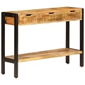 Produktbild: vidaXL Sideboard mit 3 Schubladen 110x35x75 cm Massivholz Mango