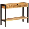 Produktbild: vidaXL Sideboard mit 3 Schubladen, 110 x 35 x 75 cm, Massivholz Mangoholz