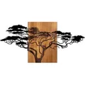 Produktbild: Wallity, Acacia Tree - 329, Wanddeko, Schwarz, Metall, 144 x 70 x 3 cm - Schwarz/Braun