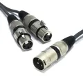 Produktbild: XLR Splitter 0.5m Audio Adapter XLR Stecker auf 2x Buchse 3 Polig Splitterkab...