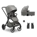Produktbild: hauck Move N Care Set, Dark Grey - 2 in 1 Kombikinderwagen ab Geburt bis 22 kg - Babywanne & Wendbarer Buggy mit Liegefunktion, Teleskopgriff, Gummiräder, Federung, UPF 50+, XL Korb