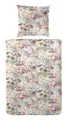 Produktbild: Bettwäsche Perkal Blumen rose-blau 135 x 200 cm