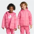 Produktbild: adidas Sportswear Winterjacke LK ESS 3S JKT für Kinder, mit Reißverschluss, leichtes Material rosa 122 EU