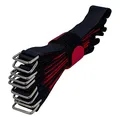Produktbild: Lumonic 10x Klettbinder 800x38mm gekreuzt Schwarz Rot - Wiederverwendbare Kabelbinder aus Klettband - Zum Befestigen oder Kabelmanagement