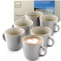 Produktbild: SÄNGER Rio Perlgrau | Kaffeebecher 6 teilig, Steingut Tassen Set für 6 Personen, Tassen multifunktional, spülmaschinen- mikrowellenfest, Coffee Mug Teetasse, Kaffeetassen grau 430 ml |VALUE COLLECTION