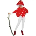Produktbild: Metamorph Kostüm Fliegenpilz Kostümset - Fasching Karnevalskostüm, Kopfbedeckung und Cape für Glückspilze rot