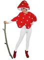Produktbild: Metamorph Kostüm Fliegenpilz Kostümset - Fasching Karnevalskostüm, Kopfbedeckung und Cape für Glückspilze