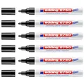 Produktbild: Edding 6 Stück 8750 Lackmarker Spezial Industrie schwarz 2-4 mm