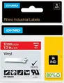 Produktbild: DYMO Rhino Band Vinyl 12mmx5.5m weiß ->rot