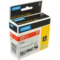 Produktbild: Dymo Label Band IND 1805416 weiß auf rot  12mm x 5,5m  Vinyl