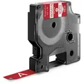 Produktbild: Original Dymo 1805416 Etiketten weiß auf rot 12mm x 55m