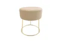 Produktbild: ECHTWERK Sitzwürfel Sitzhocker Marylin mit Samtbezug, Schminkhocker mit Metallbeinen in gold, Fußhocker bis 150 kg belastbar