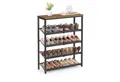 Produktbild: VASAGLE Schuhregal Schuhschrank offen, Schuhablage, für Taschen, Eingangsbereich, Flur, 5-stöckiger, verstellbare Gitterablagen, 28x75x93 cm, große Oberfläche