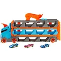 Produktbild: Hot Wheels HGH33 Rennbahn Transporter Aufbewahrung 3 Fahrzeuge Spielzeug