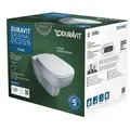 Produktbild: Duravit Wand-WC-Set D-CODE RIMLESS tief, 355x540mm weiß weiß
