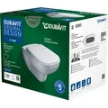 Produktbild: Duravit - D-Code Wand-WC Set, Tiefspüler, rimless, 355x545mm, Weiß