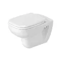 Produktbild: Duravit D-Code WC-Set, WC wandhängend, WC-Sitz mit Absenkautomatik, Toilette mit offenem Spülrand, Weiß