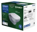 Produktbild: Duravit D-Code Wand-WC Rimless Set spülrandlos weiß, mit WC-Sitz Absenkautomatik