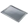 Produktbild: Papstar 10 Servierplatten, Pappe, PET-beschichtet eckig 34 cm x 45,5 cm silber