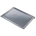 Produktbild: PAPSTAR 11331 10 Servierplatten PE-beschichtet eckig, 34 x 45.5 cm, Silber