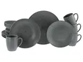 Produktbild: CreaTable, 20599, Serie Catania Anthrazit, 16-teiliges Geschirrset für 4 Personen, Kombiservice aus Steinzeug, spülmaschinen- und mikrowellengeeignet, Made in Portugal