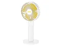 Produktbild: Unold 86620 Breezy II White - Handventilator Weiß, tragbarer Mini Ventilator, Standfuß, Akku bis 8 Std, inkl. USB- Ladekabel