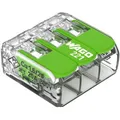 Produktbild: Wago Verbindungsklemme Compact, 221-423/995-012, 3 Leiter, 4mm², mit Hebel, Green Range, 12 Stück